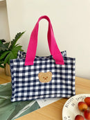Axyaa Insulated Colorful Lattice Lunch Bag: Portable & Stylish Food Storage for On-The-Go