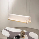 Axyaa Golden Acrylic LED Chandelier for Dining & Living Room - Elegant Suspension Lighting