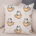 Axyaa Cartoon Animal Cushion Cover: 45*45cm for Living Room, Sofa, Car, Children's Room