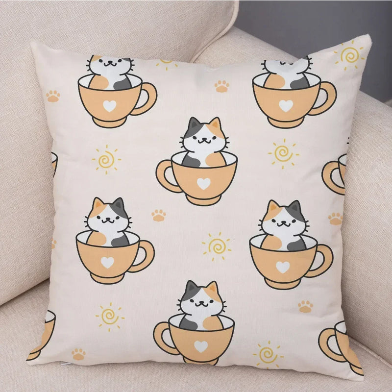 Axyaa Cartoon Animal Cushion Cover: 45*45cm for Living Room, Sofa, Car, Children's Room