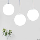 Axya White Acrylic Ball Pendant Lights LED Kitchen Fixtures Industrial Lighting