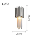 Axyaa Crystal Golden LED Wall Sconce for Bedroom Decor