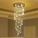 Axyaa Luxury Modern Crystal Chandelier for Staircase, LED Large Living Room Hallway Decor