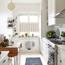 Axya Lace Half Curtain for Kitchen Sink Cupboard Dustproof Window Curtains
