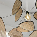 Axyaa Handmade Rattan Chandelier for Dining & Living Room Lighting