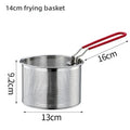 Axyaa 304 Stainless Steel Frying Mesh Basket for Cooking and Oil Draining