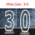 Axyaa LED Neon Number Sign - 30in, RGB Flashing, Sweet 16 18 21 Night Light
