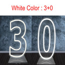 Axyaa LED Neon Number Sign - 30in, RGB Flashing, Sweet 16 18 21 Night Light