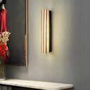 Axyaa Nordic Wood LED Wall Sconce: Up and Down Lamp for Bedroom, Living Room, Bathroom
