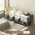 Axyaa Dish Drying Rack with Drainboard - Rust-proof Countertop Organizer