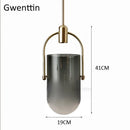 Axyaa Glass Pendant LED Lamp: Modern Luxury Hanging Lights for Home Décor