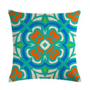 Axyaa Geometric Printed Linen Cushion Cover for Home Decoration 45x45cm