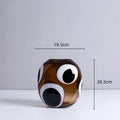 Axyaa Ellipsoid Glass Vase with Spot Pattern for Home Decor