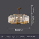 Axyaa Water Ripple Glass Chandelier: Luxury LED Lighting for Home Decor
