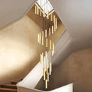 Axyaa Crystal Chandelier Stair Pendant Living Room Lighting Interior Pendant Lights