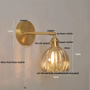 Axyaa Vintage Clear Glass Wall Lamp Sconce, Up Down Rotate LED Lights