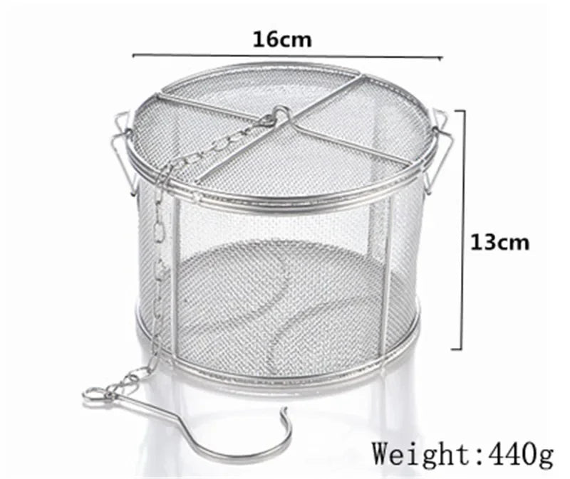 Axya Fine Mesh Strainer Basket for Separating Hot Pot Slag and Straining Soup