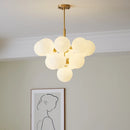 Axyaa Modern Glass Chandelier Luxury French Pendant Light for Home Decor