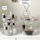 Axyaa Rotating Acrylic Cosmetic Storage Organizer Box for Makeup and Skincare