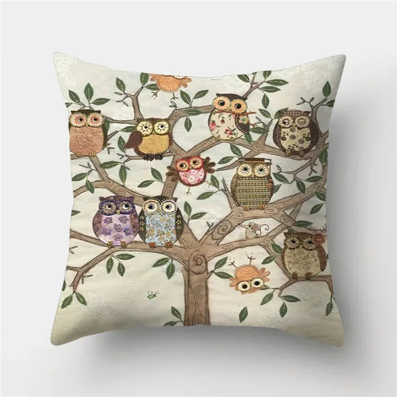 Axyaa Butterfly Cat Animals Design Pillowcase - Nordic Home Decor