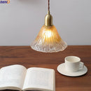 Axyaa Modern LED Pendant Lamps Copper Glass Light Fixtures E14 Nordic Style