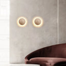 Axyaa Wood Canopy Wall Sconce Bedroom Lamp Japan Style LED Bedside Light