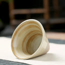 Axyaa Rough Pottery Teacup - Retro Cone Ceramic Coffee Cup - Home Art Decor Mug