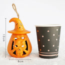 Axyaa LED Pumpkin Skull Lantern: Scary Halloween Night Light for Haunted House