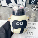 Axyaa Double-Wall Insulated Straw Thermos Cup - Portable and Cute Stainless Steel Vacuum Flask