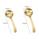 Axyaa Golden Soup Spoon: Long-handled Stainless Steel Tableware Tools