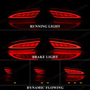 Axyaa LED Rear Bumper Reflectors Toyota Camry 2015 2016 Dynamic Turn Signal Brake Lamps