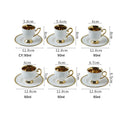 Axya Gold-Plated Ceramic Coffee Cup Set - Luxury Modern Design