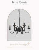 Axyaa Rustic Iron Candle Chandelier for Home, Kitchen, Living Room, Dining Room, Hotel