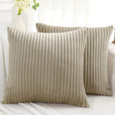 Axyaa Soft Solid Color Flannel Pillowcases - Set of 2