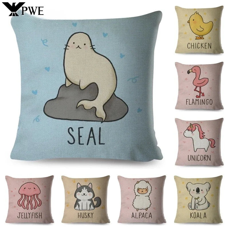 Axyaa Cartoon Cat Cushion Cover 45x45cm