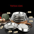 Axyaa Stainless Steel Food Storage Tray Dinner Plates Tableware Barbecue Dishes
