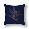 Axyaa Gold Leaf Flower Cushion Cover - Decorative Square Pillow for Home and Car