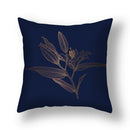 Axyaa Gold Leaf Flower Cushion Cover - Decorative Square Pillow for Home and Car
