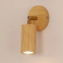 Axyaa Wood Spotlight LED Wall Lamp Retro Rotatable Bedroom Aisle Light