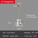 Axyaa Glass LED Pendant Lights Dining Room Chandelier Bar Restaurant Home Decor
