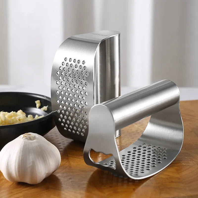 Axyaa Stainless Steel Garlic Press & Ginger Grinder Kitchen Utensils