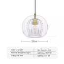 Axyaa Glass Ball Pendant Lamp for Restaurant, Bar, Bedroom - LED Hanging Light