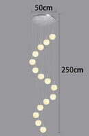 Axyaa Crystal Chandelier Stair Pendant Lamp Living Room Lighting