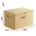 Storage Box with Lid by Axyaa: Foldable Organizer Bag for Closet Quilts & Clothes