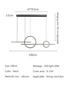 Axyaa Modern Minimalist LED Pendant Lights for Dining Room Chandelier and Kitchen Bar