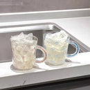 Axyaa Glittered Handle Glass Mug Cup with Bow Print - 500ml Glassware
