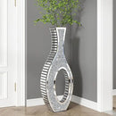 Axyaa Silver Crystal Hollow Floor Vase 30” Tall