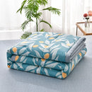 Axyaa Summer Quilt Cotton Plaid Blanket Comfortable Modern Thin Air Condition Blanket