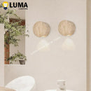 Axyaa Yellow Travertine Wall Light, Natural Stone LED Sconce for Bedroom, Aisle, Restaurant