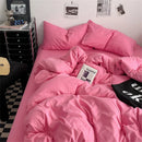 Axyaa 100% Cotton Washed Bed Linen Set - 4 Piece Comforter Double Bedding
